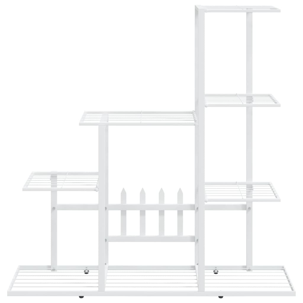 vidaXL Suport pentru flori, 94,5x25x88 cm, alb, metal vidaXL Suport pentru flori, 94,5x25x88 cm, alb, metal
