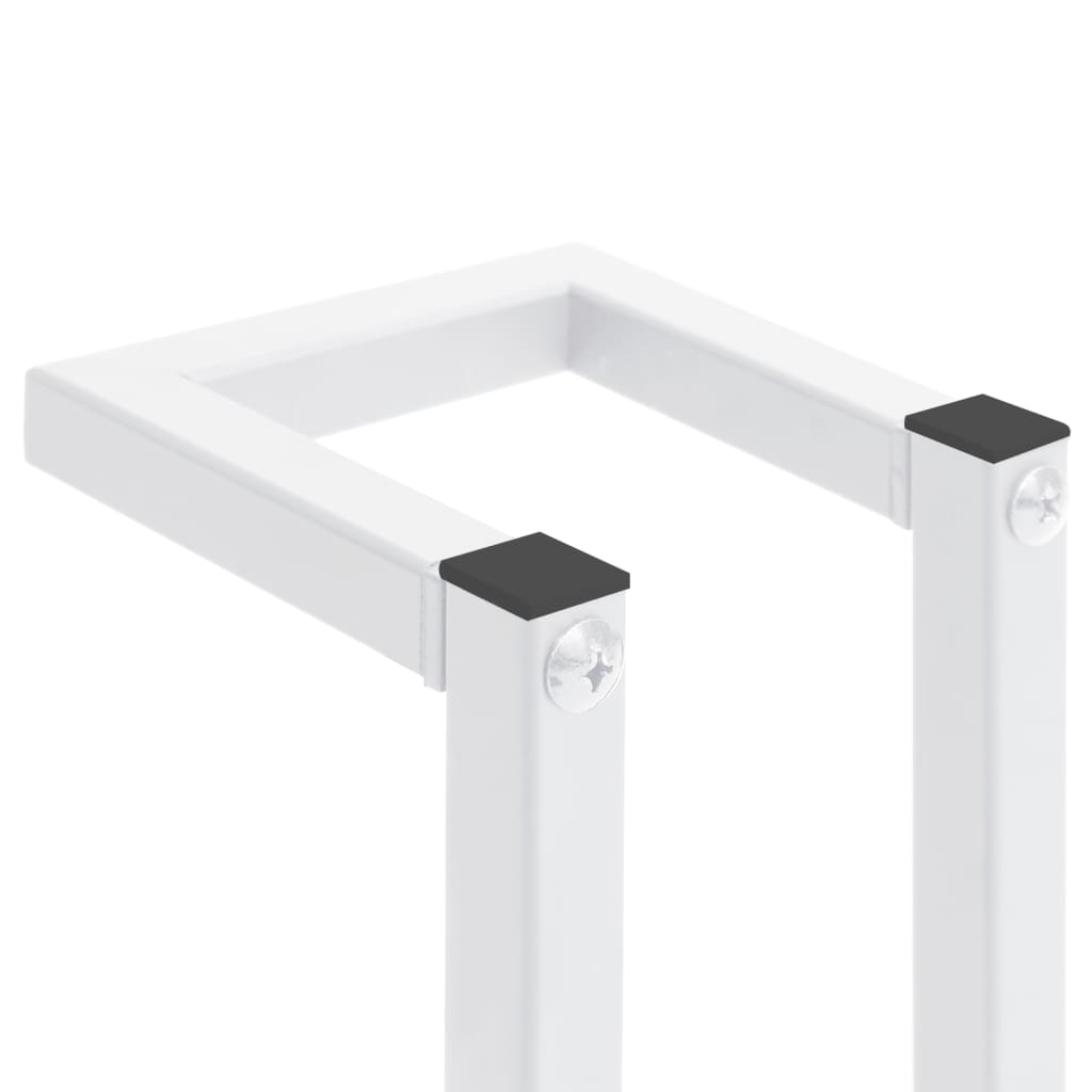 vidaXL Suport de prosoape, alb, 12,5x12,5x60 cm, oțel vidaXL Suport de prosoape, alb, 12,5x12,5x60 cm, oțel