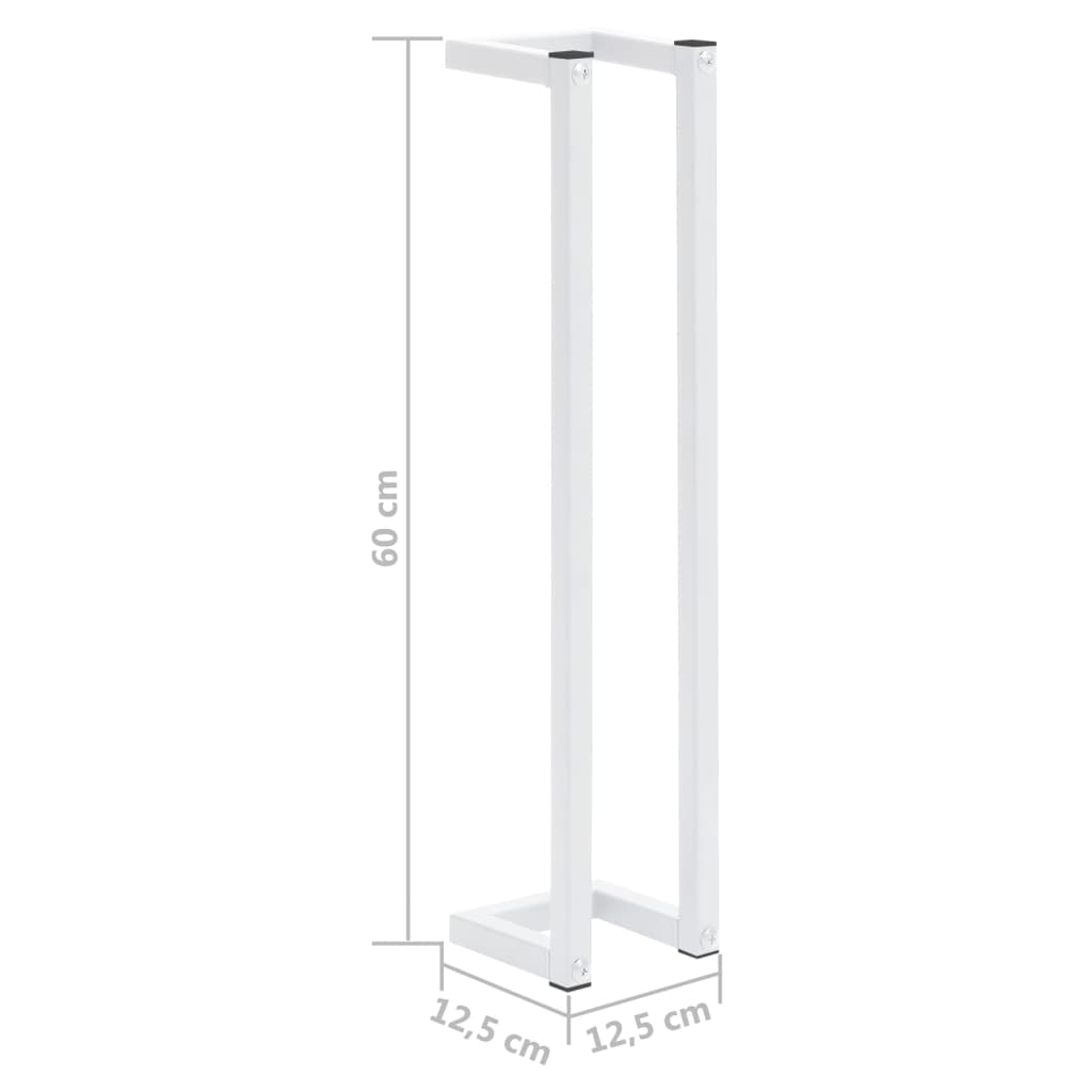 vidaXL Suport de prosoape, alb, 12,5x12,5x60 cm, oțel vidaXL Suport de prosoape, alb, 12,5x12,5x60 cm, oțel