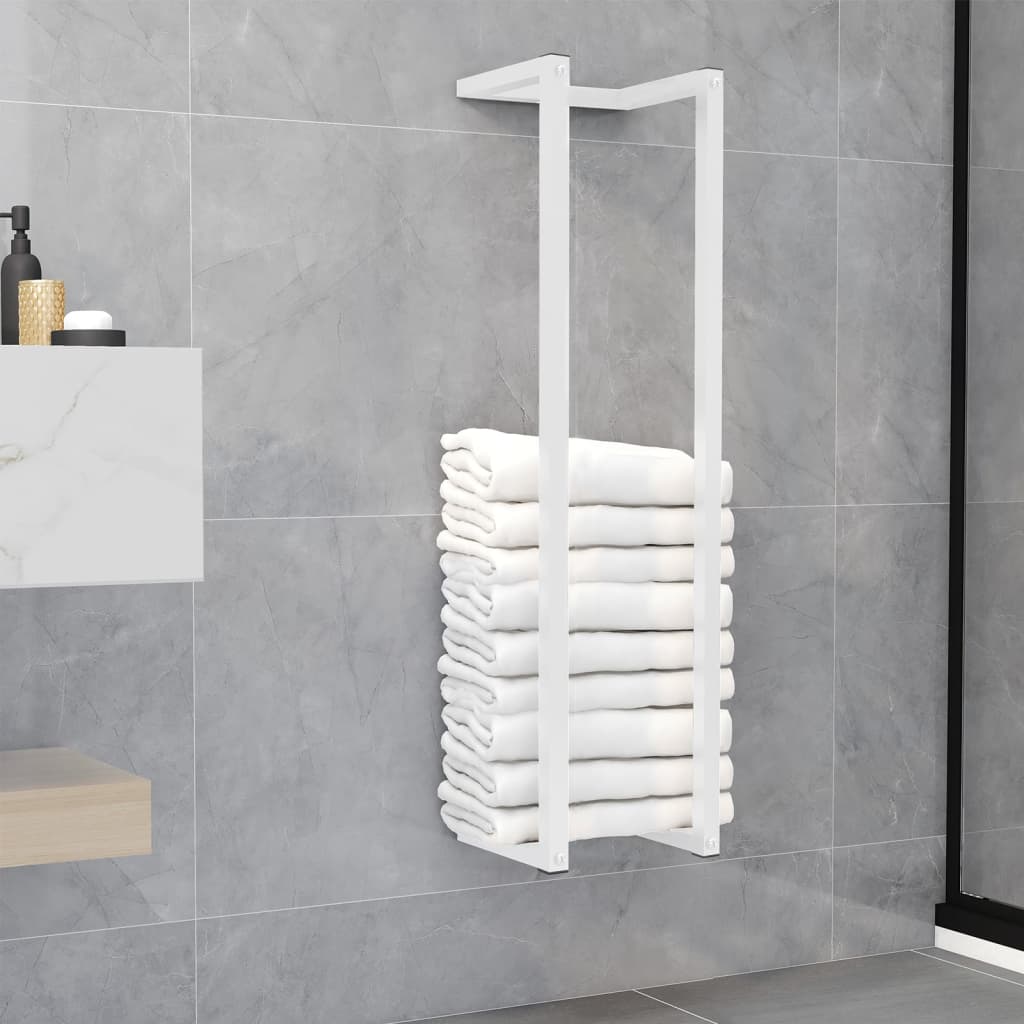 vidaXL Suport de prosoape, alb, 25x20x95 cm, oțel vidaXL Suport de prosoape, alb, 25x20x95 cm, oțel