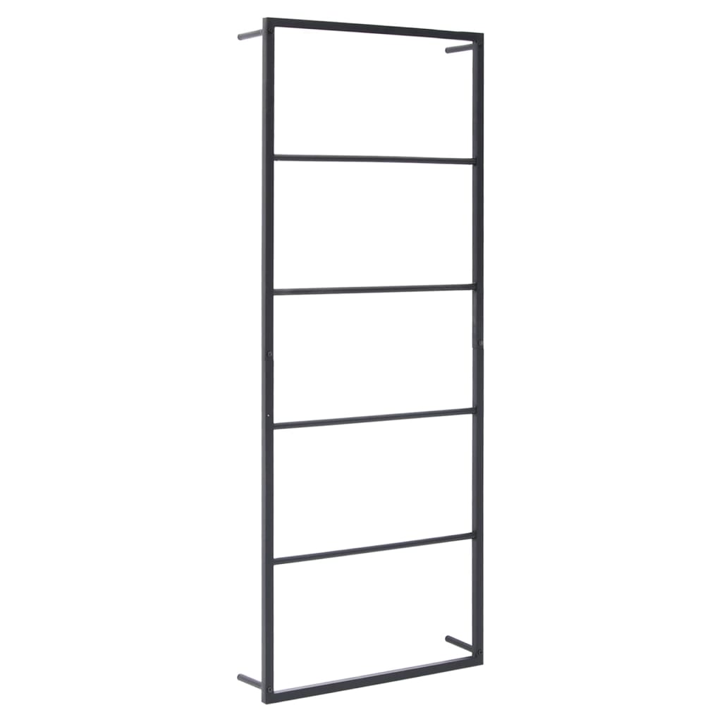 vidaXL Suport de prosoape, negru, 45x10x115 cm, oțel