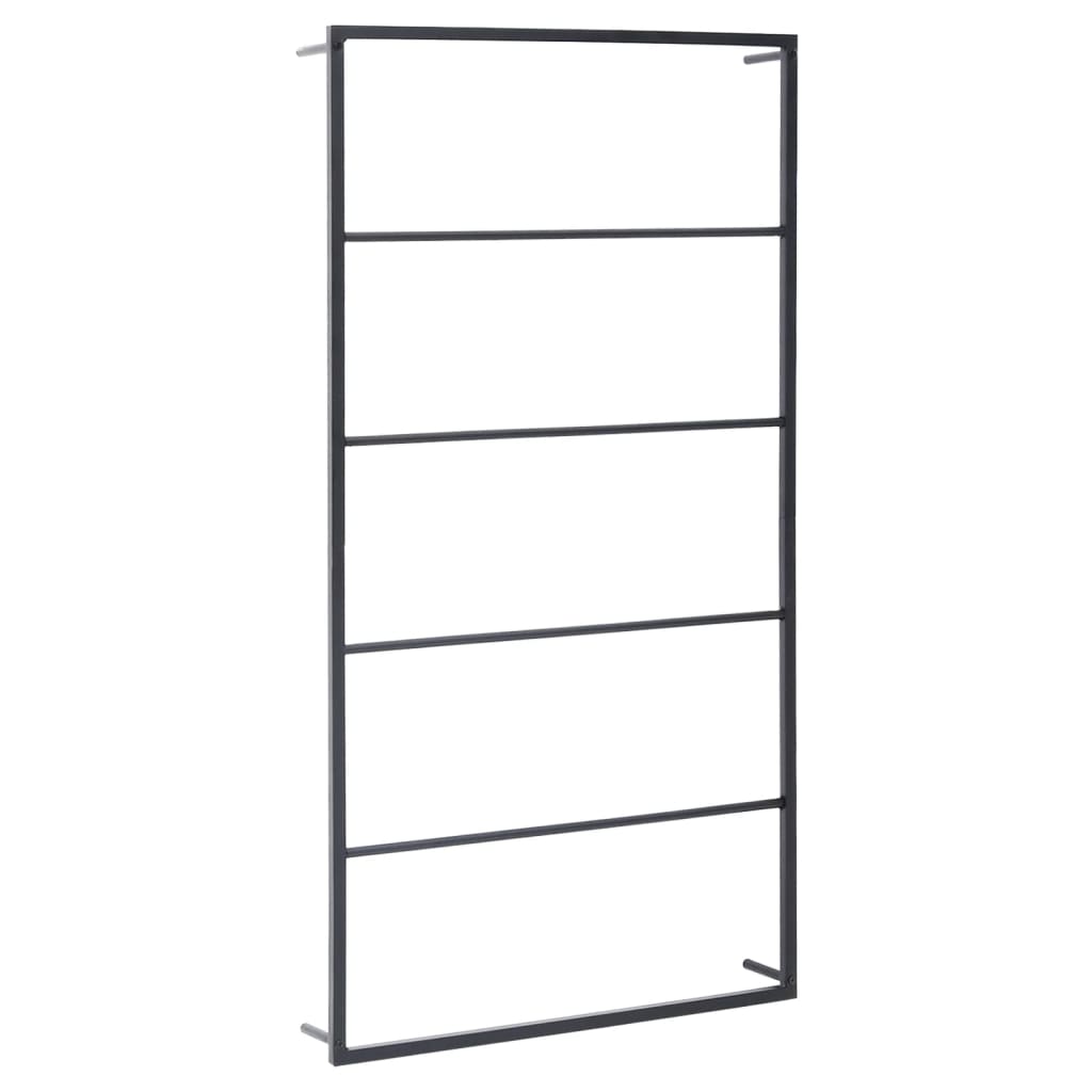 vidaXL Suport de prosoape, negru, 60x10x116 cm, oțel