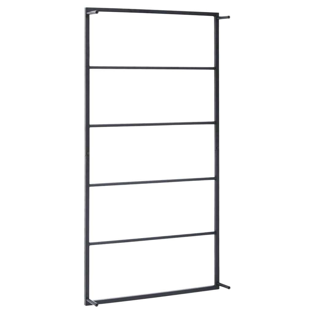 vidaXL Suport de prosoape, negru, 60x10x116 cm, oțel
