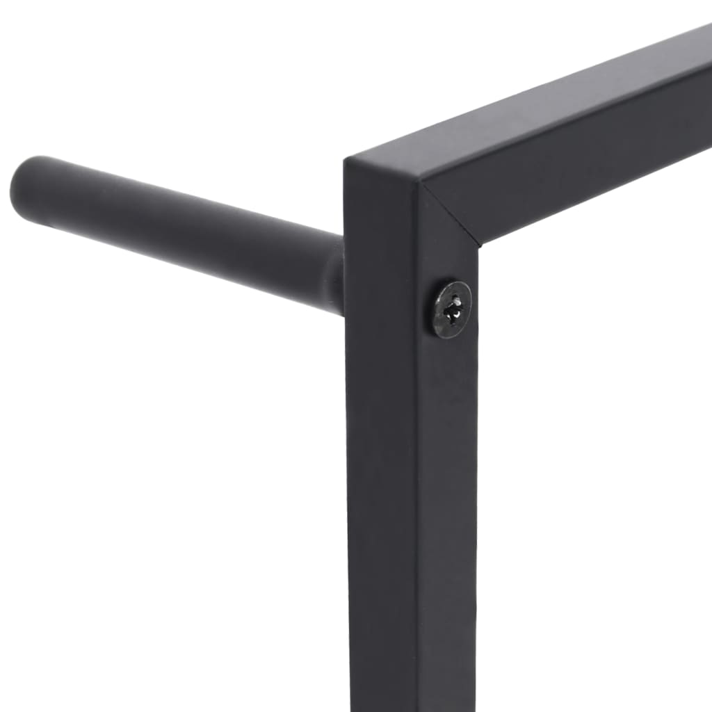 vidaXL Suport de prosoape, negru, 60x10x116 cm, oțel