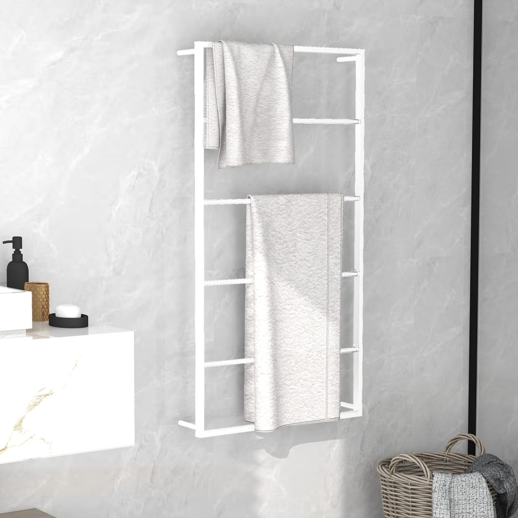vidaXL Suport de prosoape, alb, 60x10x116 cm, oțel vidaXL Suport de prosoape, alb, 60x10x116 cm, oțel