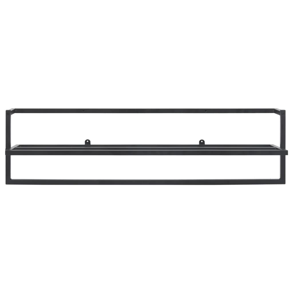 vidaXL Suport de prosoape, negru, 95x25x22 cm, fier vidaXL Suport de prosoape, negru, 95x25x22 cm, fier