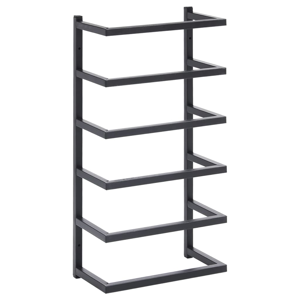 vidaXL Suport de prosoape, negru, 24x12x48 cm, oțel
