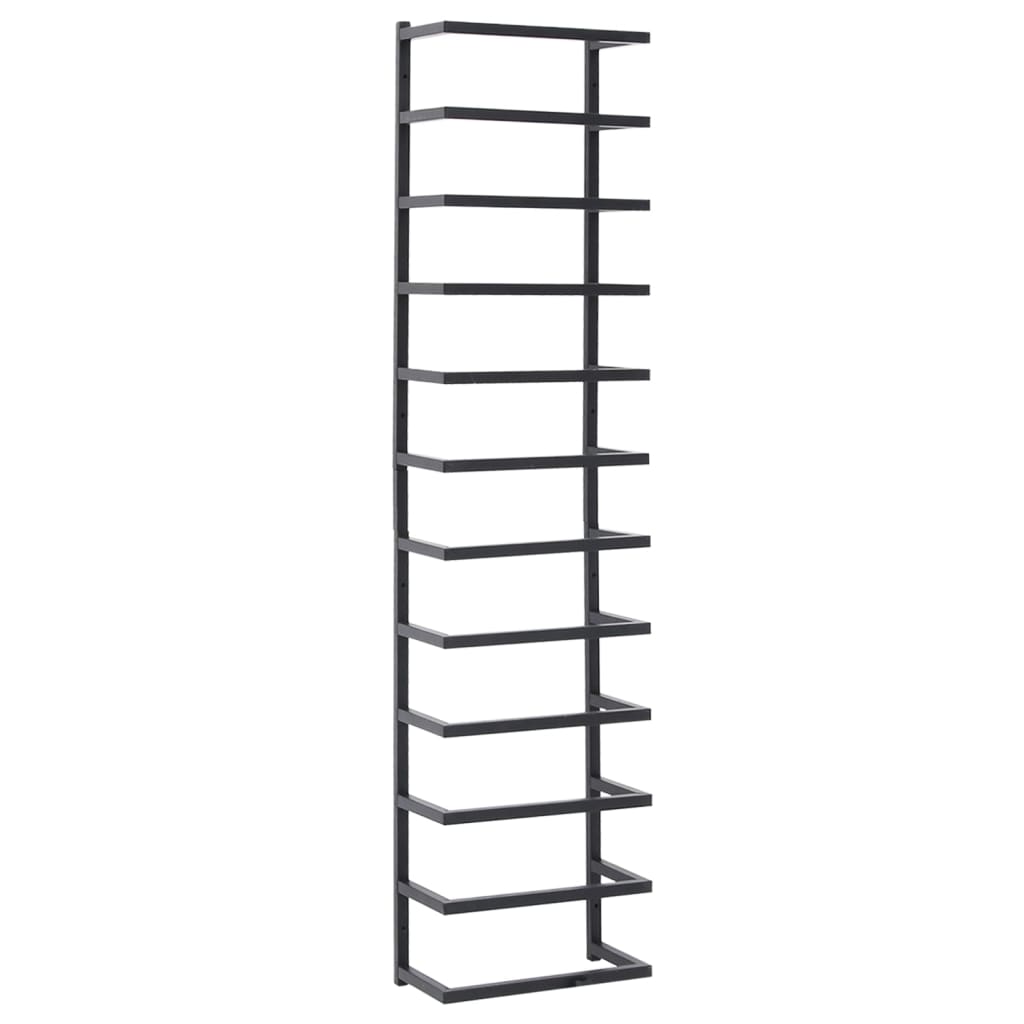 vidaXL Suport de prosoape, negru, 24x12x96 cm, oțel vidaXL Suport de prosoape, negru, 24x12x96 cm, oțel