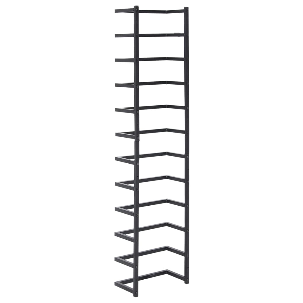 vidaXL Suport de prosoape, negru, 24x12x96 cm, oțel vidaXL Suport de prosoape, negru, 24x12x96 cm, oțel