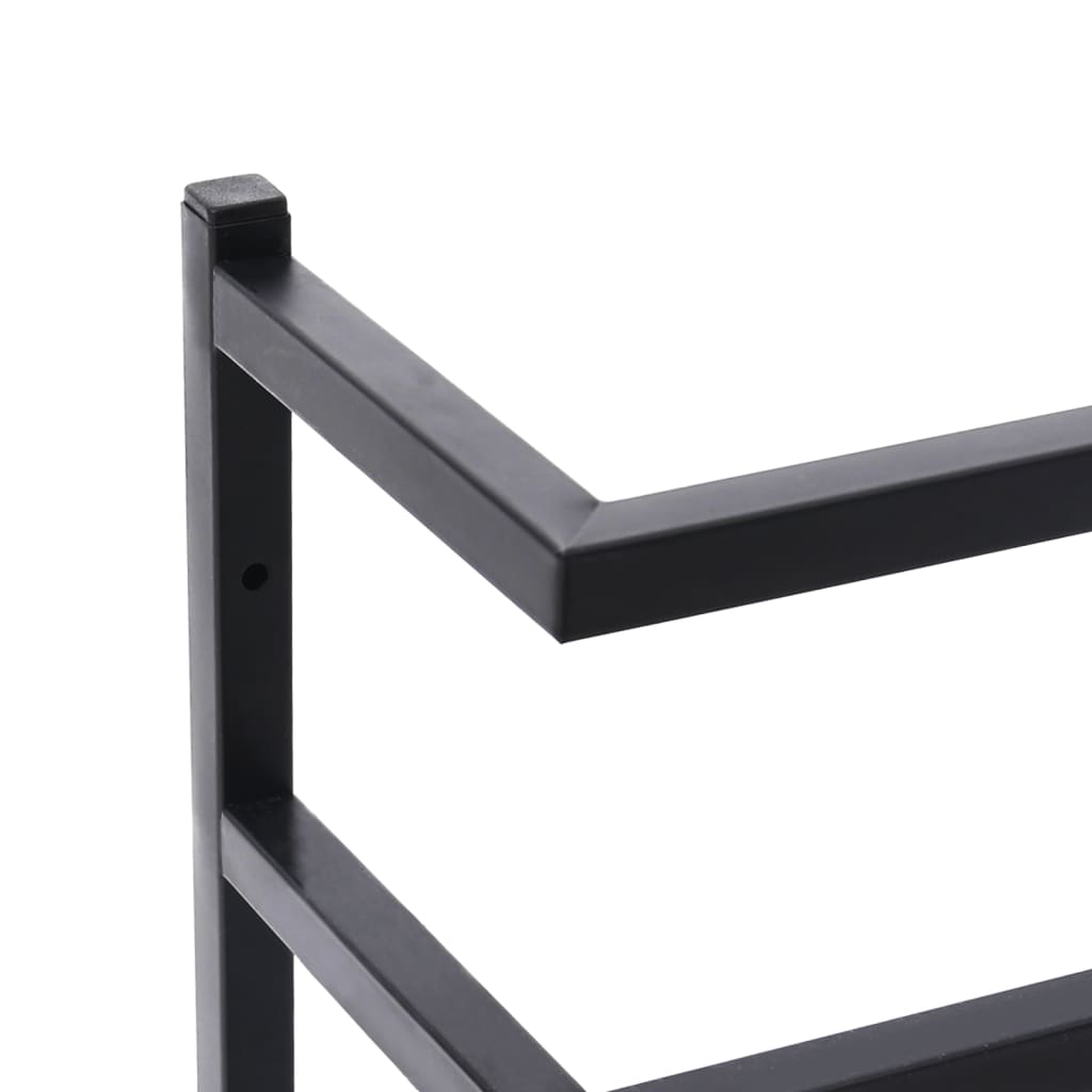 vidaXL Suport de prosoape, negru, 24x12x96 cm, oțel vidaXL Suport de prosoape, negru, 24x12x96 cm, oțel