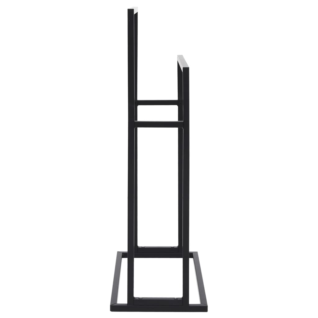 vidaXL Suport de prosoape autonom, negru, 48x24x78,5 cm, fier vidaXL Suport de prosoape autonom, negru, 48x24x78,5 cm, fier