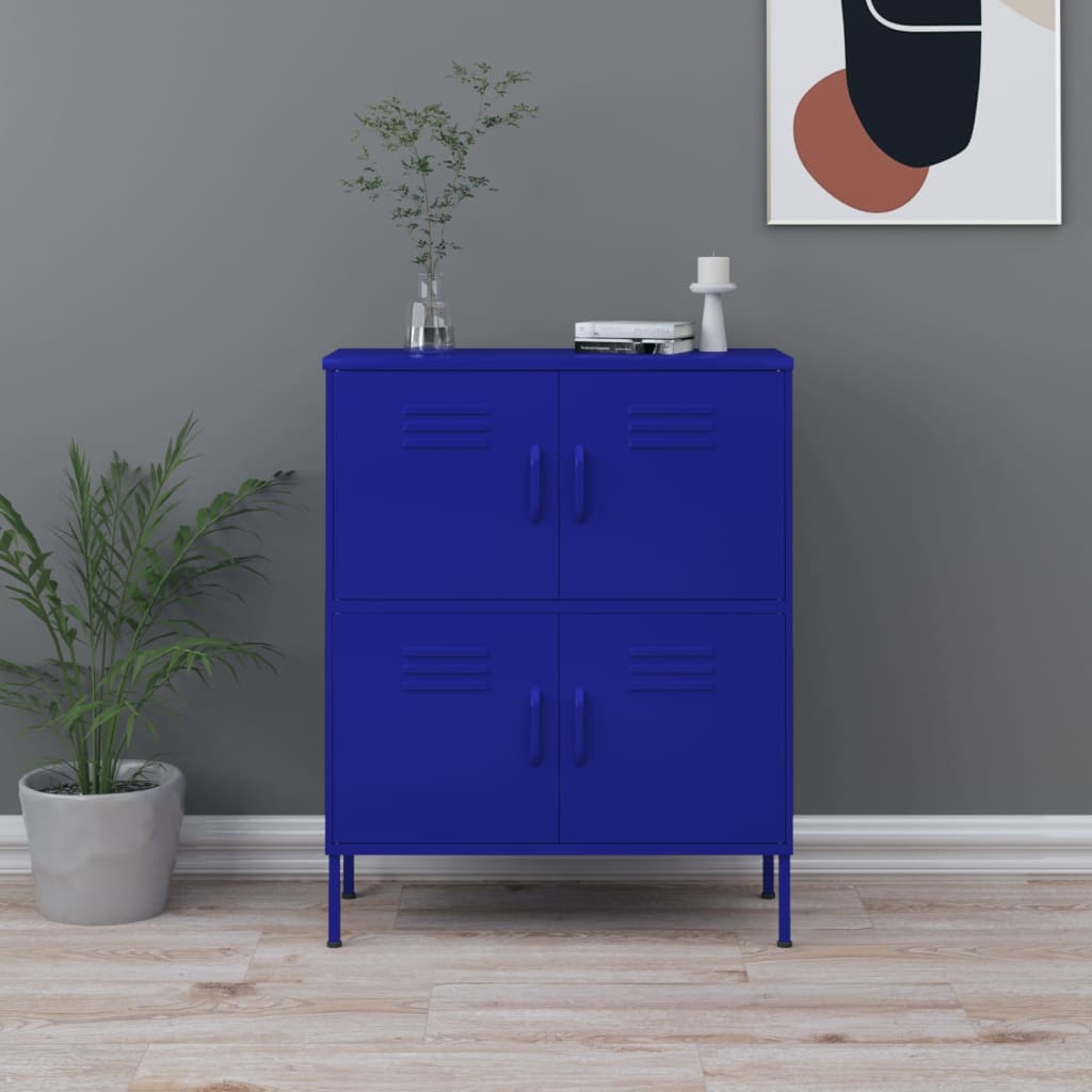 vidaXL Dulap de depozitare, bleumarin, 80x35x101,5 cm, oțel vidaXL Dulap de depozitare, bleumarin, 80x35x101,5 cm, oțel