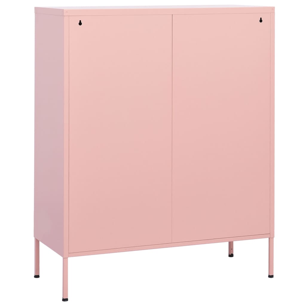 vidaXL Dulap de depozitare, roz, 80x35x101,5 cm, oțel vidaXL Dulap de depozitare, roz, 80x35x101,5 cm, oțel