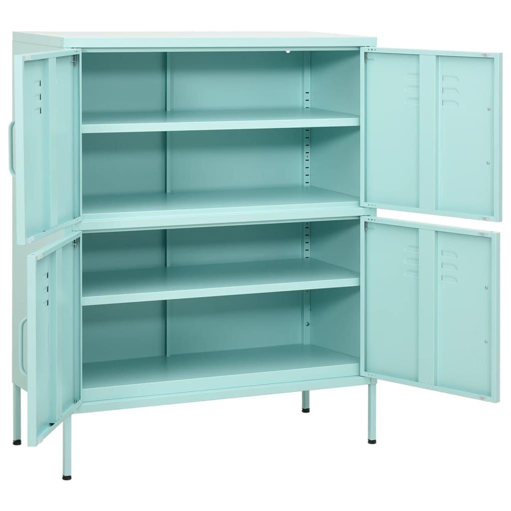 vidaXL Dulap de depozitare, verde mentă, 80x35x101,5 cm, oțel vidaXL Dulap de depozitare, verde mentă, 80x35x101,5 cm, oțel
