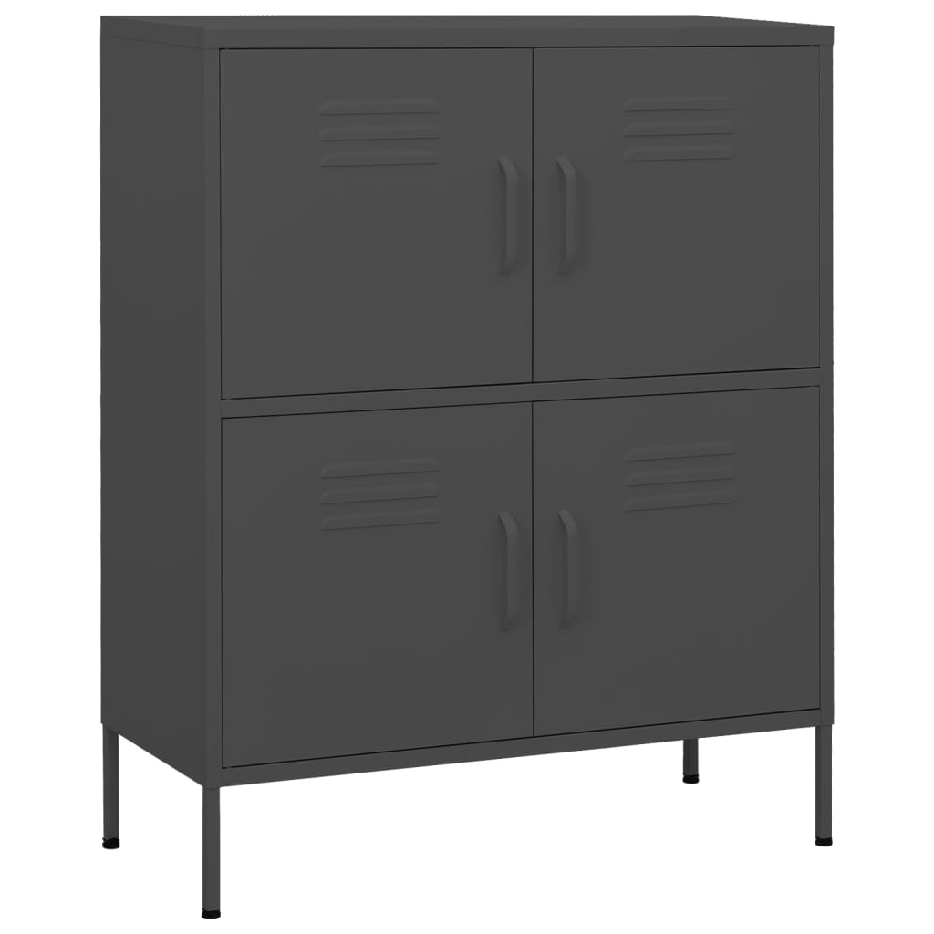 vidaXL Dulap de depozitare, antracit, 80x35x101,5 cm, oțel vidaXL Dulap de depozitare, antracit, 80x35x101,5 cm, oțel