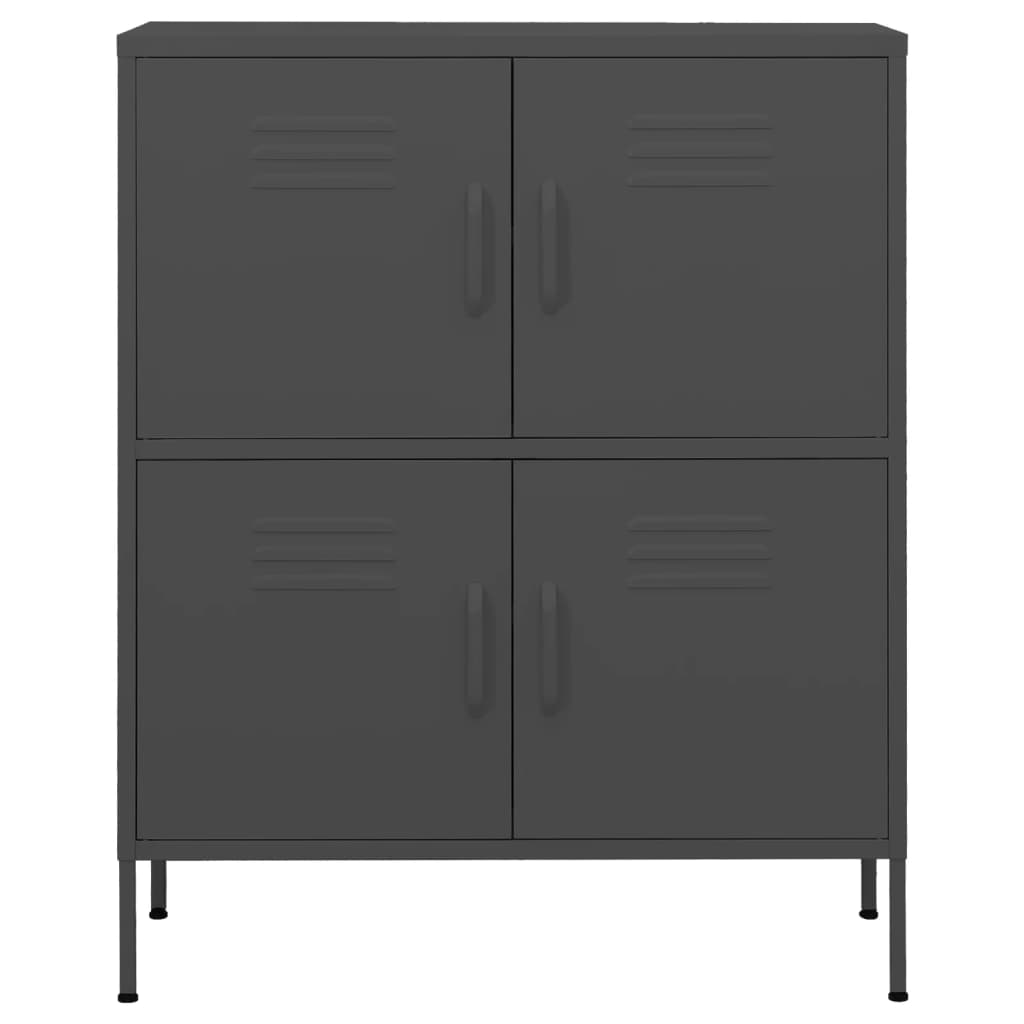 vidaXL Dulap de depozitare, antracit, 80x35x101,5 cm, oțel vidaXL Dulap de depozitare, antracit, 80x35x101,5 cm, oțel