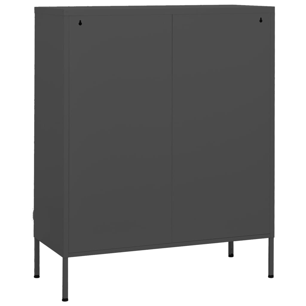 vidaXL Dulap de depozitare, antracit, 80x35x101,5 cm, oțel vidaXL Dulap de depozitare, antracit, 80x35x101,5 cm, oțel
