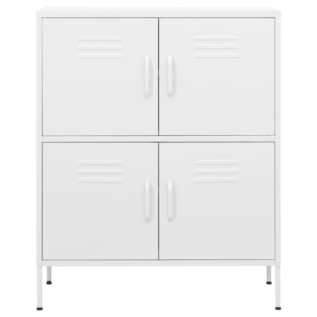 vidaXL Dulap de depozitare, alb, 80x35x101,5 cm, oțel vidaXL Dulap de depozitare, alb, 80x35x101,5 cm, oțel