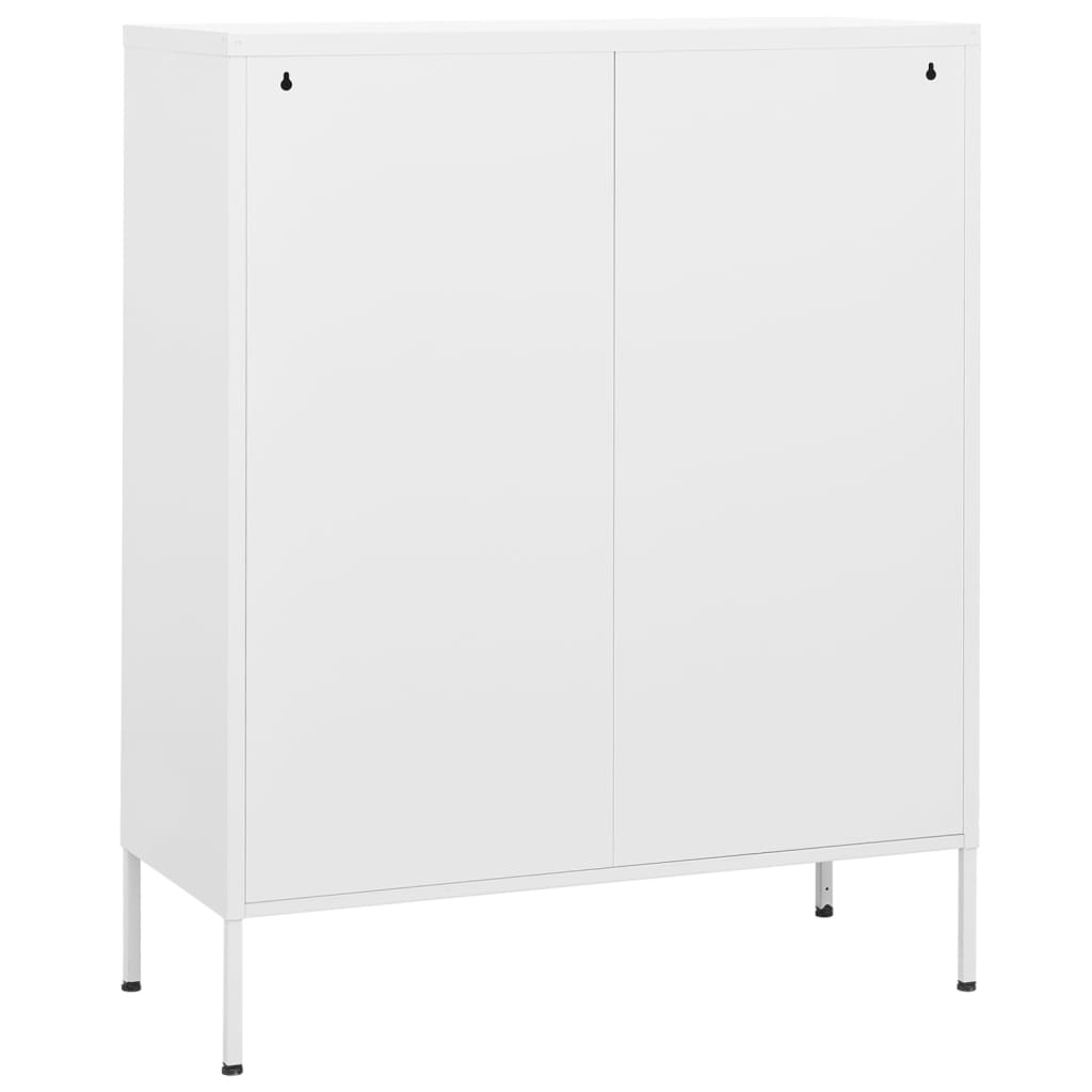 vidaXL Dulap de depozitare, alb, 80x35x101,5 cm, oțel vidaXL Dulap de depozitare, alb, 80x35x101,5 cm, oțel