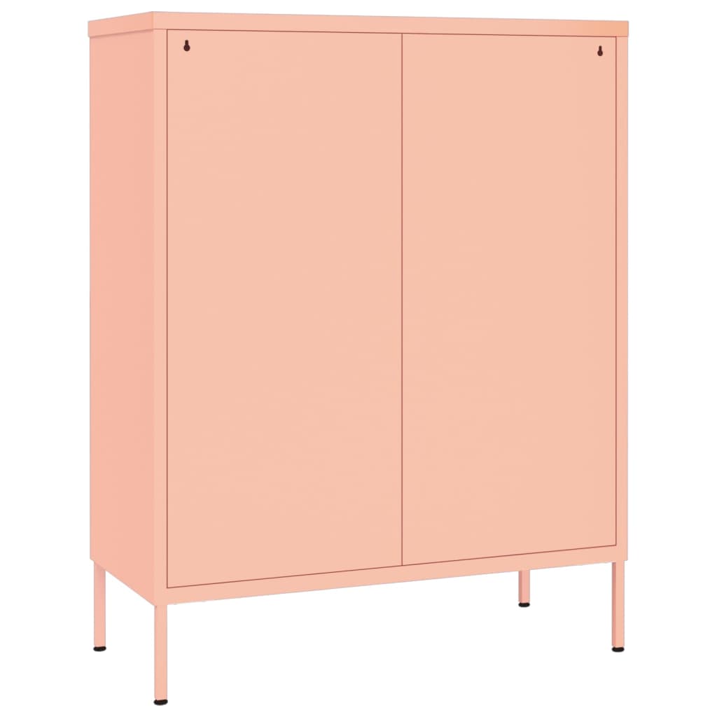 vidaXL Dulap cu sertare, roz, 80x35x101,5 cm, oțel