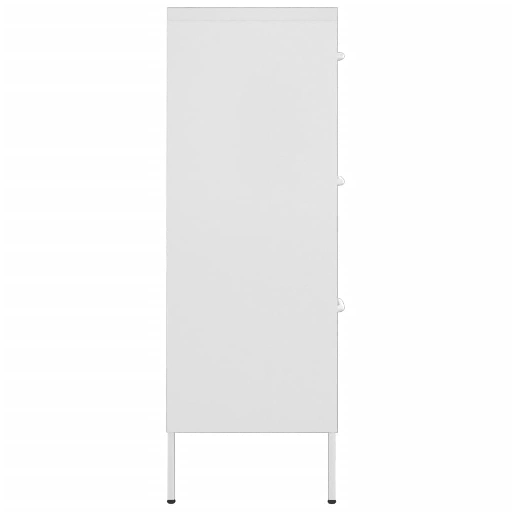 vidaXL Dulap cu sertare, alb, 80x35x101,5 cm, oțel vidaXL Dulap cu sertare, alb, 80x35x101,5 cm, oțel