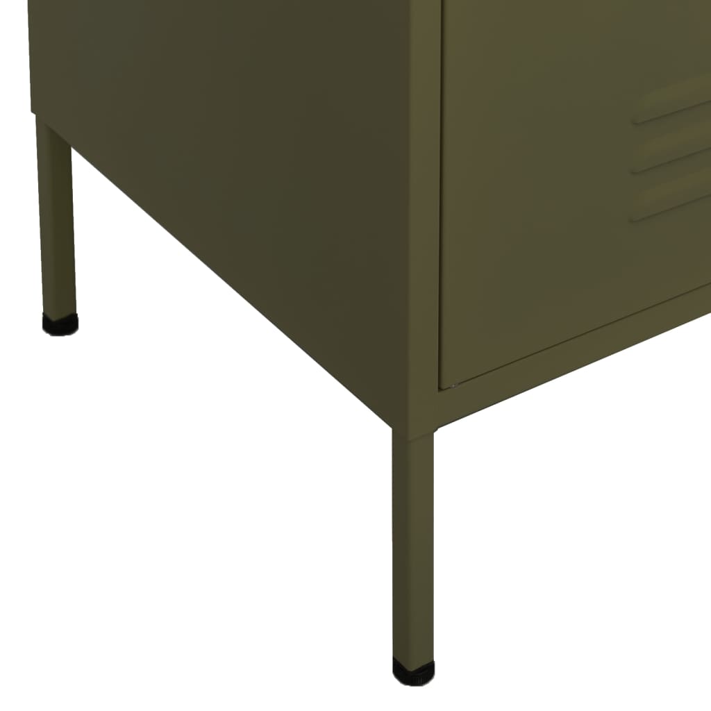 vidaXL Dulap de depozitare, verde măsliniu, 80x35x101,5 cm, oțel