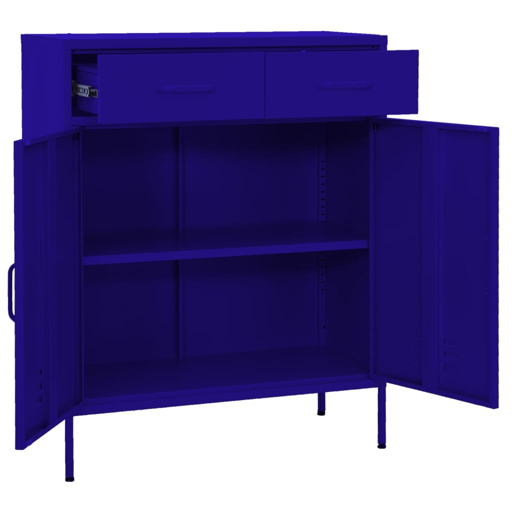 vidaXL Dulap de depozitare, bleumarin, 80x35x101,5 cm, oțel vidaXL Dulap de depozitare, bleumarin, 80x35x101,5 cm, oțel