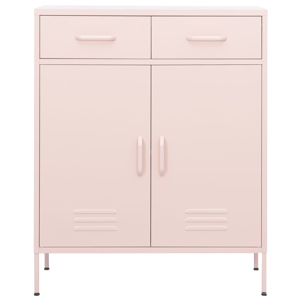 vidaXL Dulap de depozitare, roz, 80x35x101,5 cm, oțel vidaXL Dulap de depozitare, roz, 80x35x101,5 cm, oțel