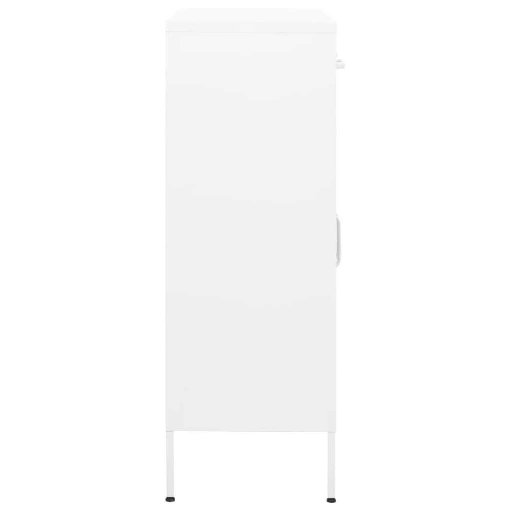 vidaXL Dulap de depozitare, alb, 80x35x101,5 cm, oțel vidaXL Dulap de depozitare, alb, 80x35x101,5 cm, oțel