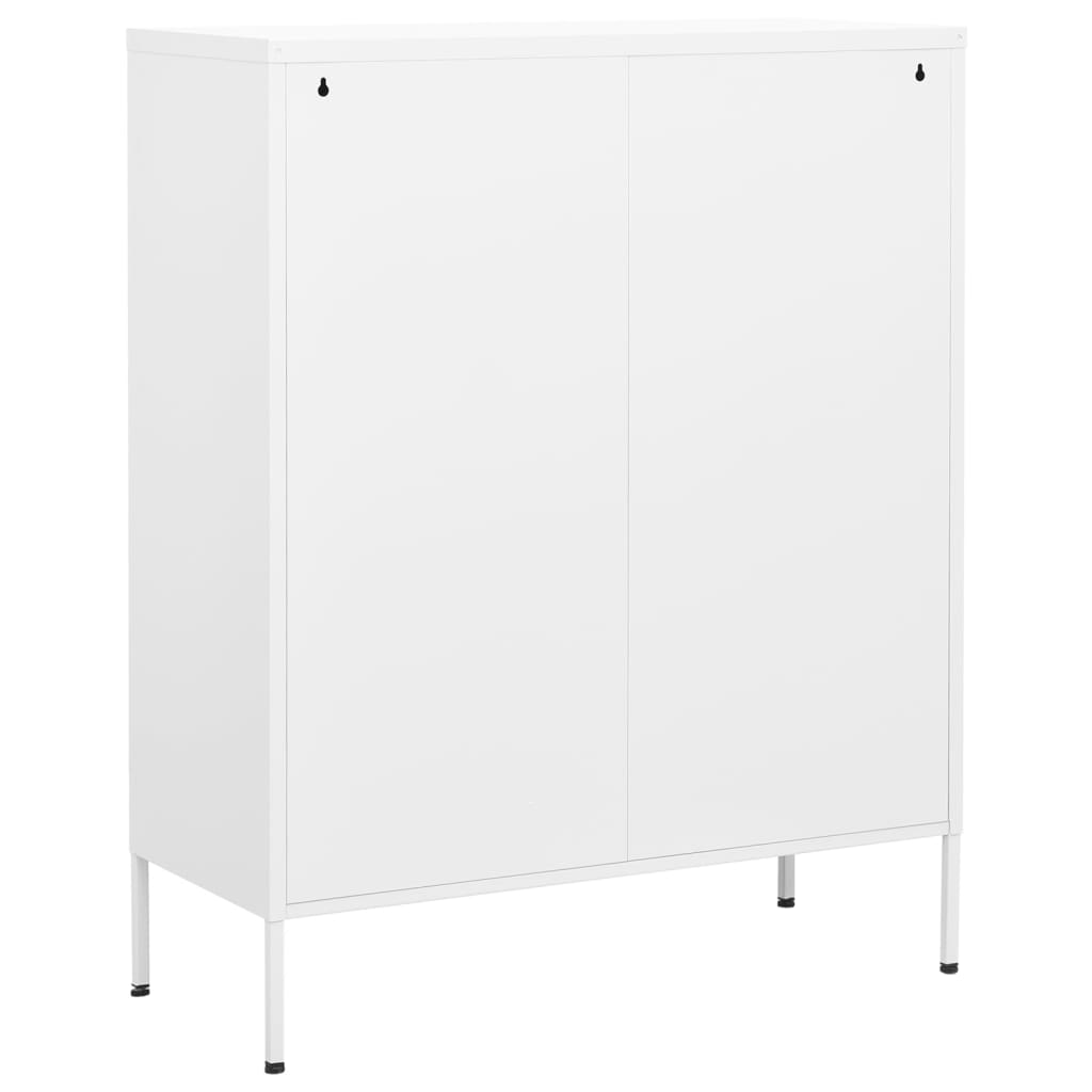 vidaXL Dulap de depozitare, alb, 80x35x101,5 cm, oțel vidaXL Dulap de depozitare, alb, 80x35x101,5 cm, oțel