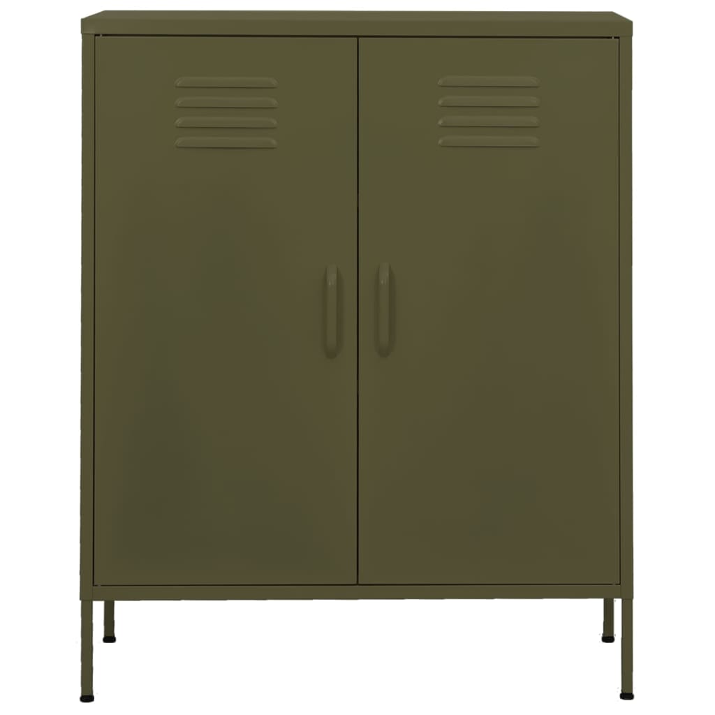 vidaXL Dulap de depozitare, verde măsliniu, 80x35x101,5 cm, oțel vidaXL Dulap de depozitare, verde măsliniu, 80x35x101,5 cm, oțel