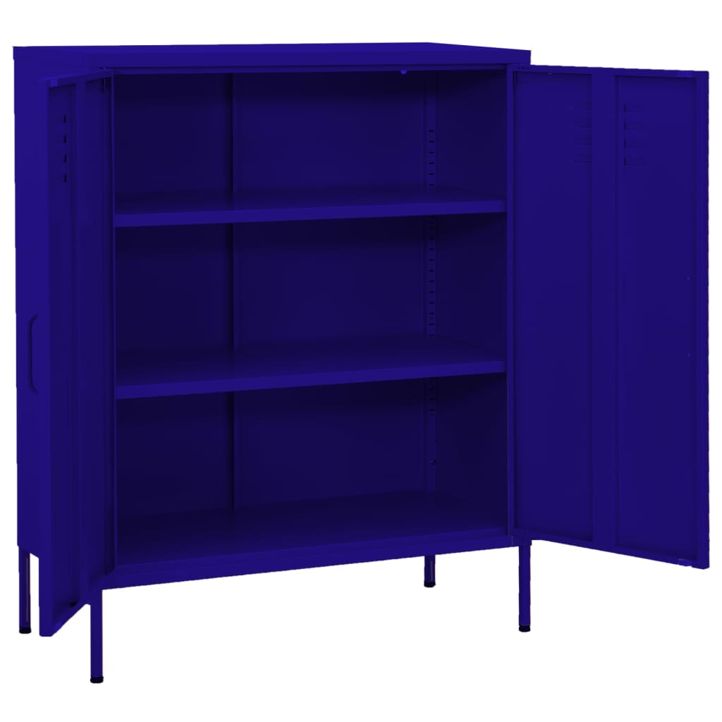 vidaXL Dulap de depozitare, bleumarin, 80x35x101,5 cm, oțel vidaXL Dulap de depozitare, bleumarin, 80x35x101,5 cm, oțel