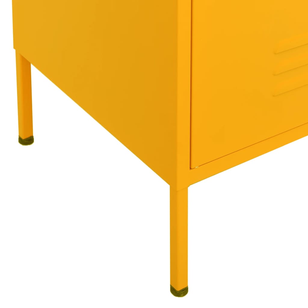 vidaXL Dulap de depozitare, galben muștar, 80x35x101,5 cm, oțel