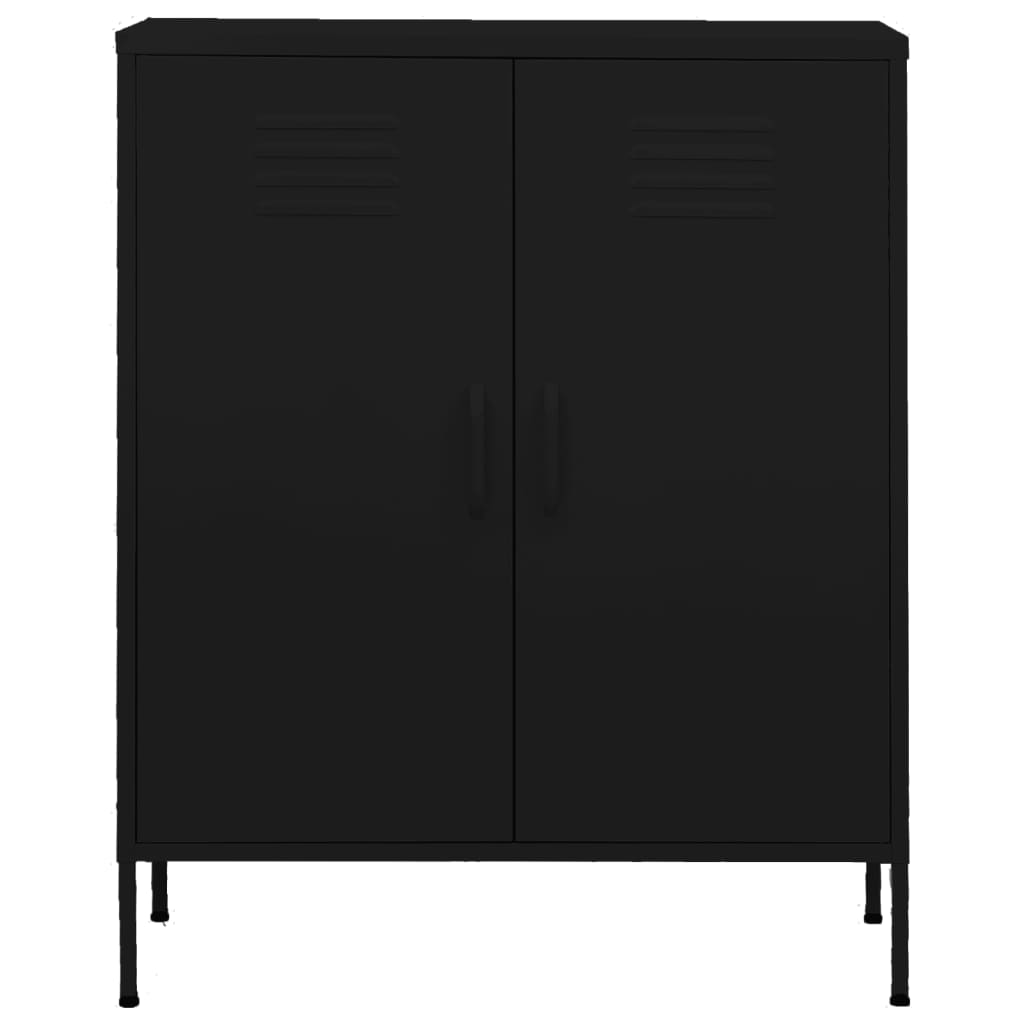 vidaXL Dulap de depozitare, negru, 80x35x101,5 cm, oțel