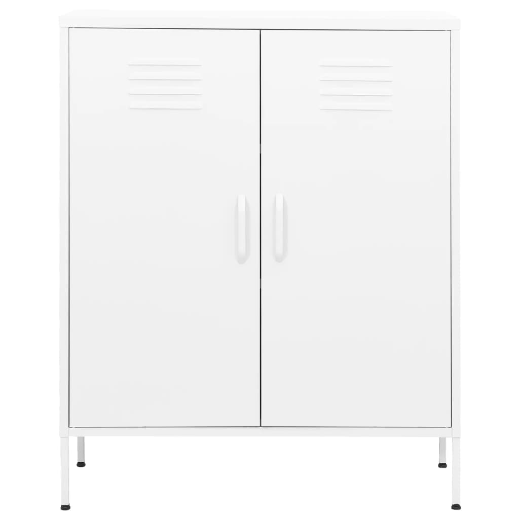 vidaXL Dulap de depozitare, alb, 80x35x101,5 cm, oțel