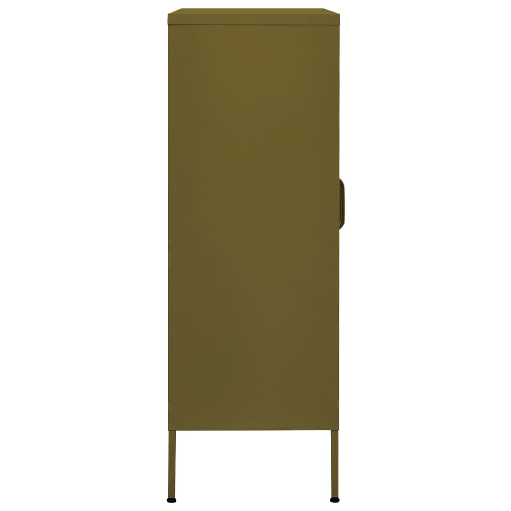 vidaXL Dulap de depozitare, verde măsliniu, 80x35x101,5 cm, oțel vidaXL Dulap de depozitare, verde măsliniu, 80x35x101,5 cm, oțel