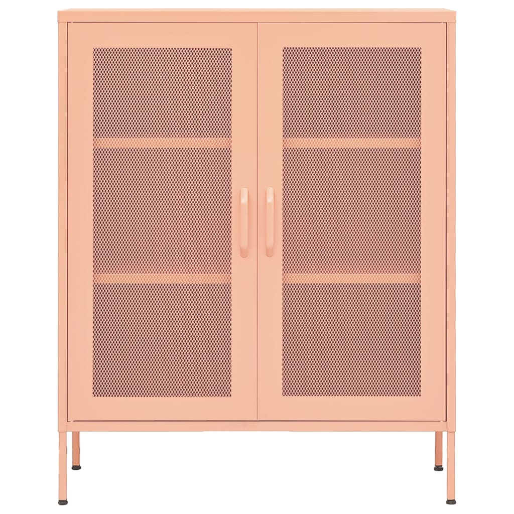 vidaXL Dulap de depozitare, roz, 80x35x101,5 cm, oțel vidaXL Dulap de depozitare, roz, 80x35x101,5 cm, oțel