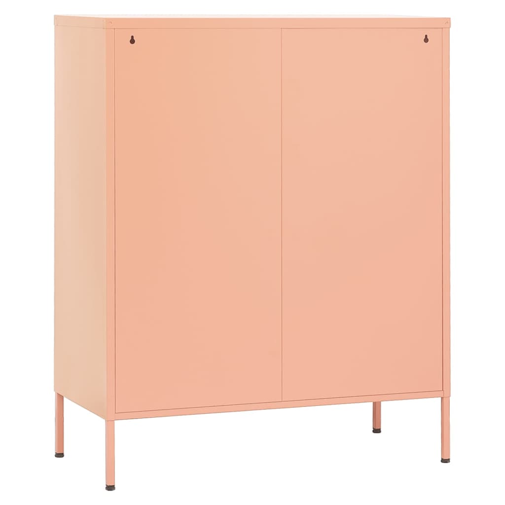 vidaXL Dulap de depozitare, roz, 80x35x101,5 cm, oțel vidaXL Dulap de depozitare, roz, 80x35x101,5 cm, oțel