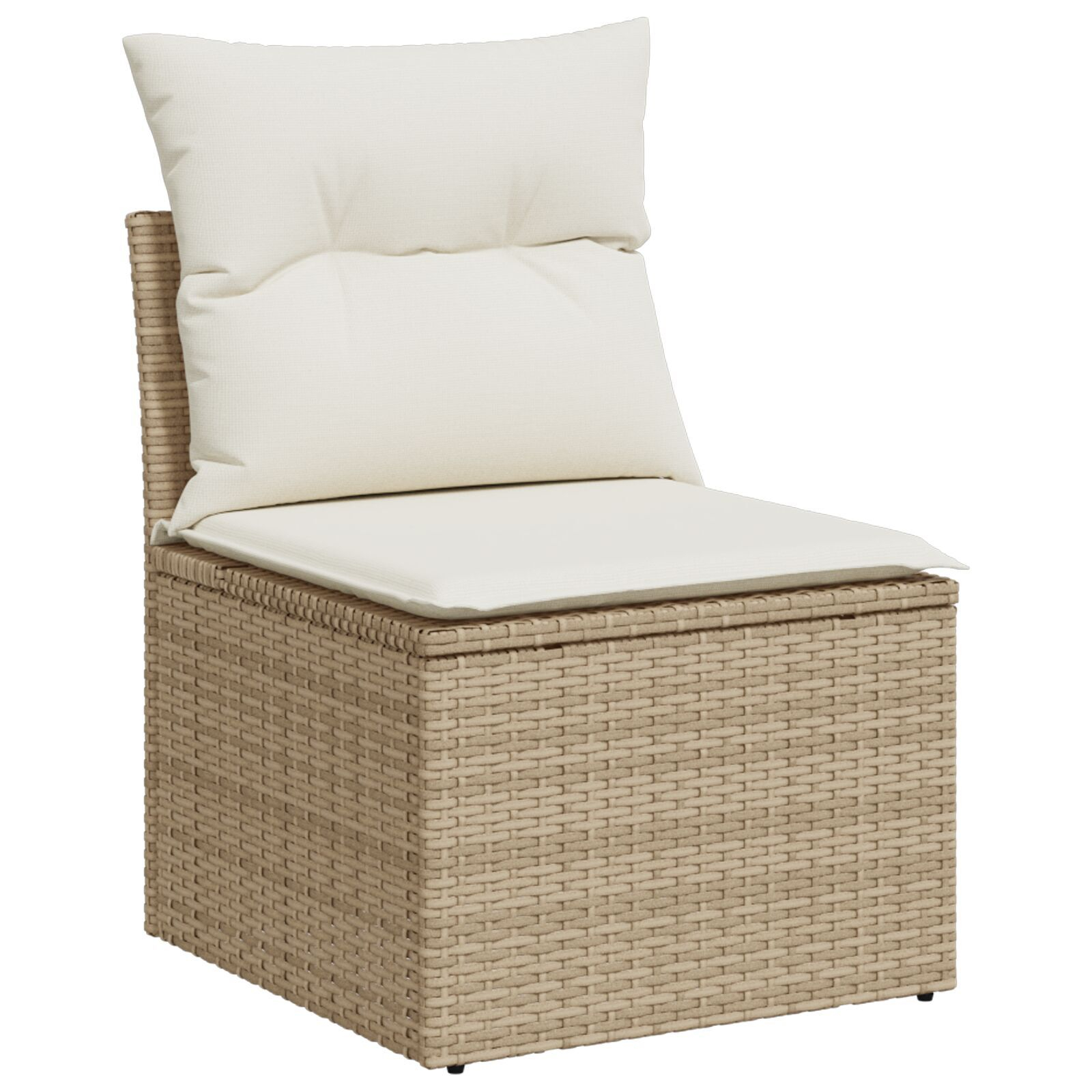 Set 10 Piese Canapea Grădină Cu Perne Bej Ratan Poli Acacia Set 10 Piese Canapea Grădină Cu Perne Bej Ratan Poli Acacia