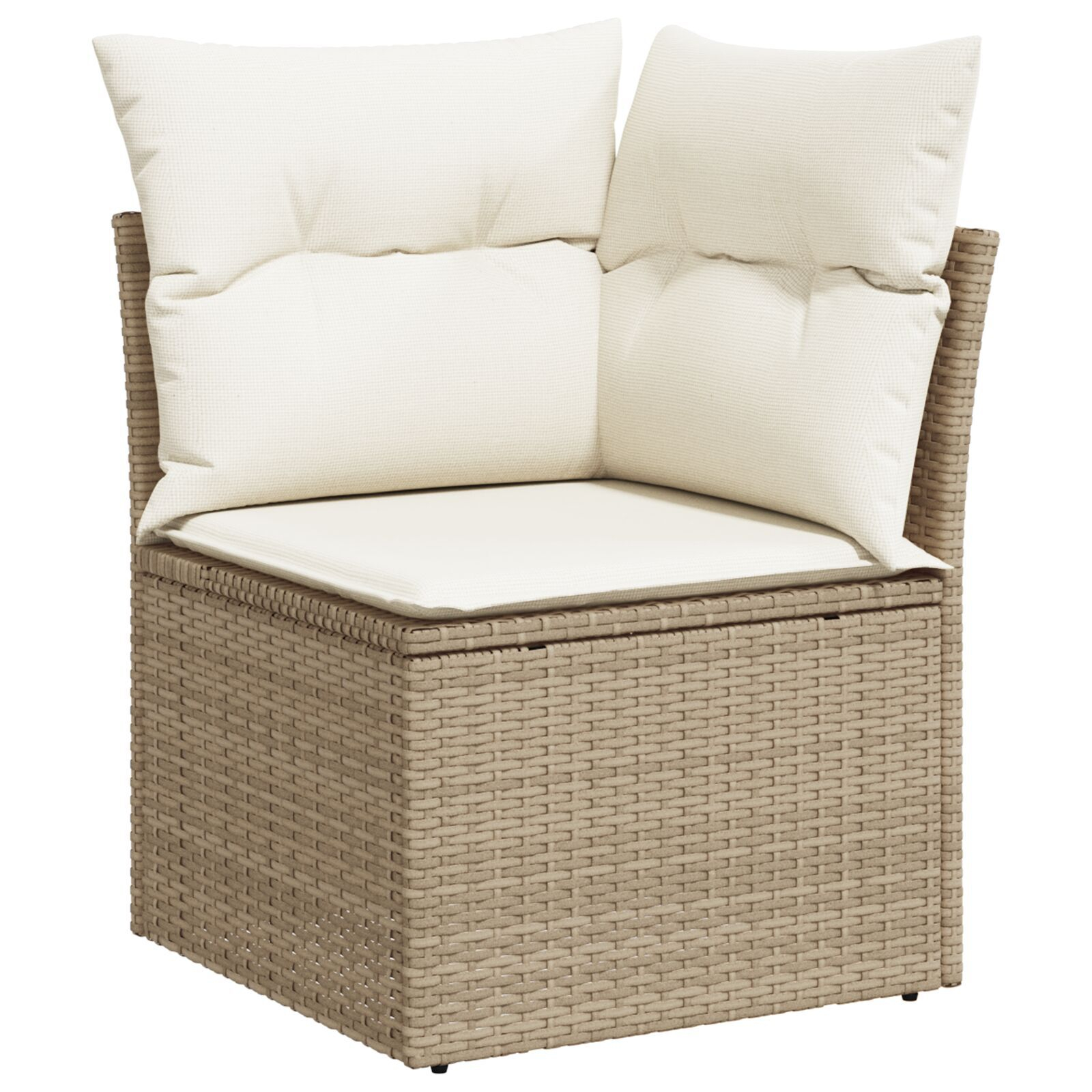 Set 10 Piese Canapea Grădină Cu Perne Bej Ratan Poli Acacia Set 10 Piese Canapea Grădină Cu Perne Bej Ratan Poli Acacia