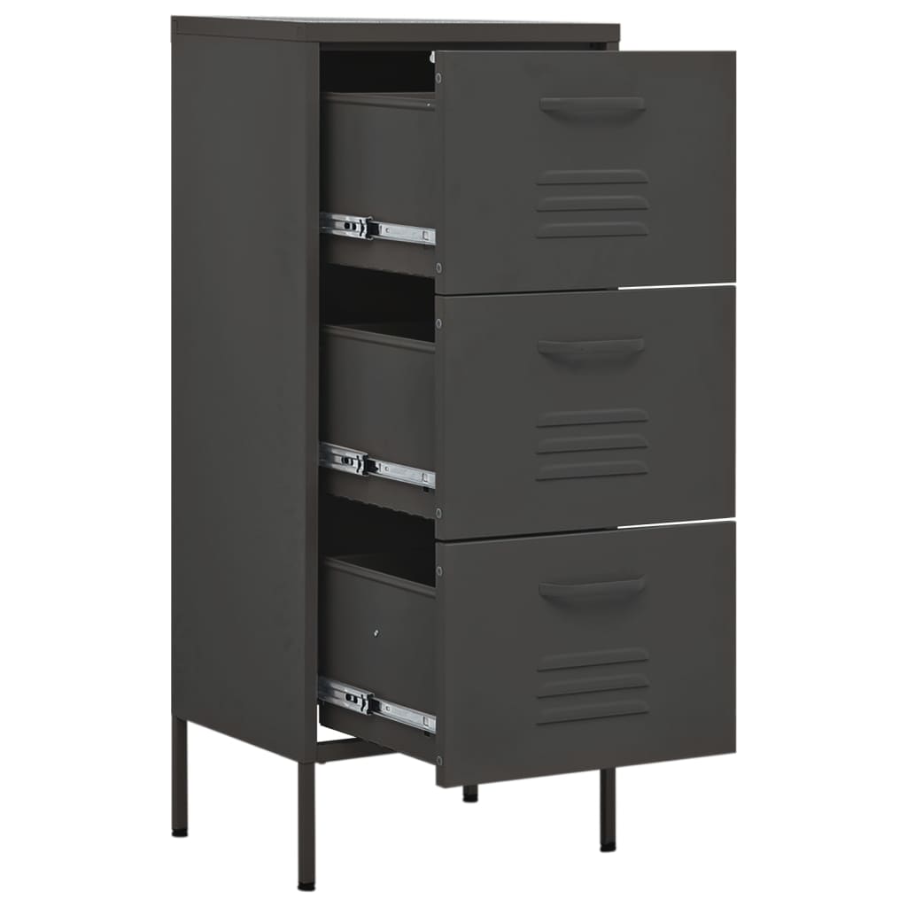 vidaXL Dulap de depozitare, antracit, 42,5x35x101,5 cm, oțel vidaXL Dulap de depozitare, antracit, 42,5x35x101,5 cm, oțel