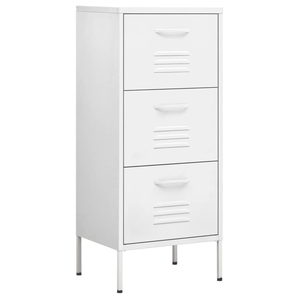 vidaXL Dulap de depozitare, alb, 42,5x35x101,5 cm, oțel vidaXL Dulap de depozitare, alb, 42,5x35x101,5 cm, oțel
