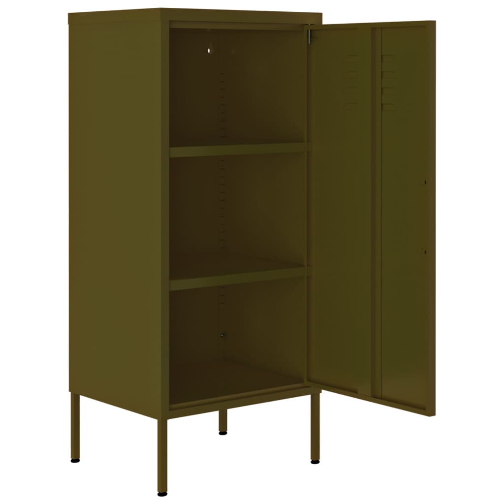 vidaXL Dulap de depozitare, verde măsliniu, 42,5x35x101,5 cm, oțel vidaXL Dulap de depozitare, verde măsliniu, 42,5x35x101,5 cm, oțel