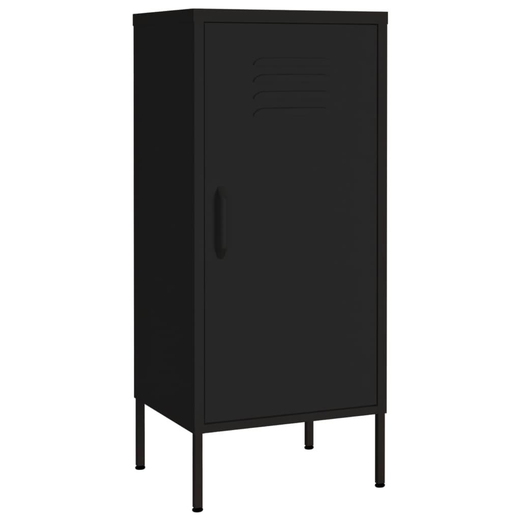 vidaXL Dulap de depozitare, negru, 42,5x35x101,5 cm, oțel