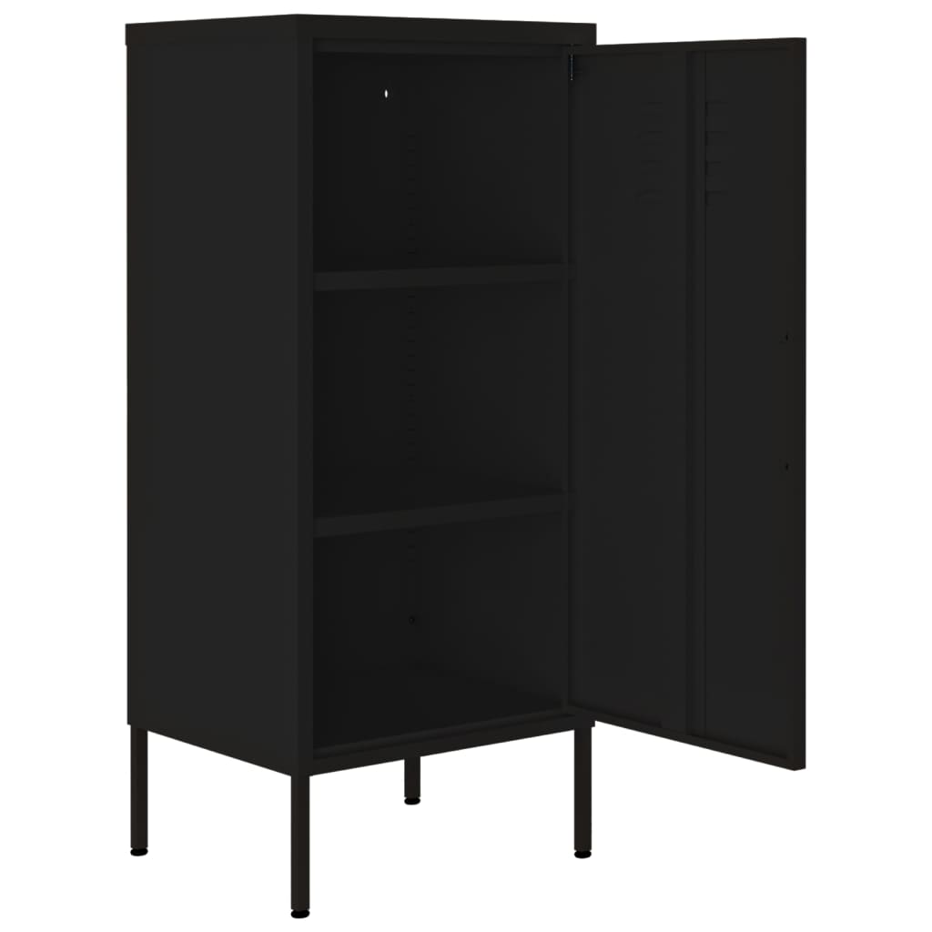 vidaXL Dulap de depozitare, negru, 42,5x35x101,5 cm, oțel