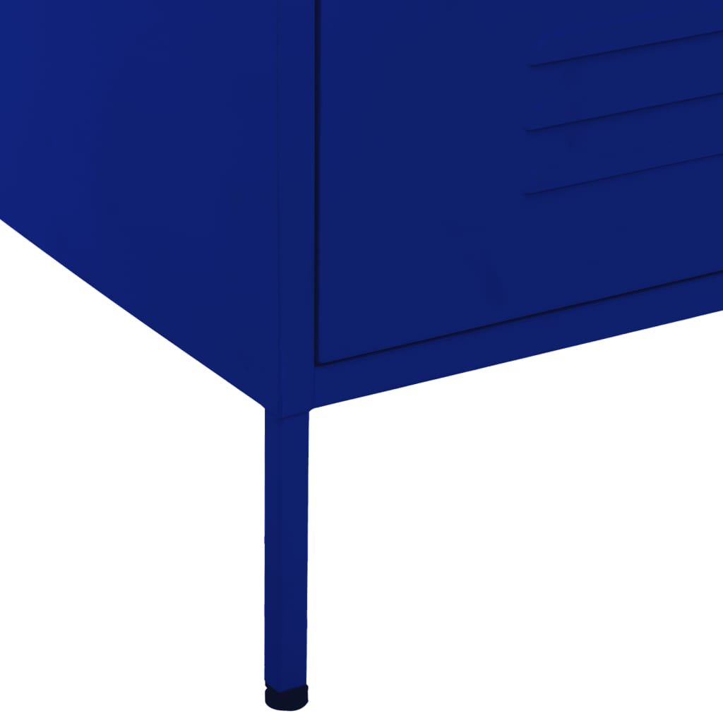 vidaXL Comodă cu sertare, bleumarin, 80x35x101,5 cm, oțel vidaXL Comodă cu sertare, bleumarin, 80x35x101,5 cm, oțel