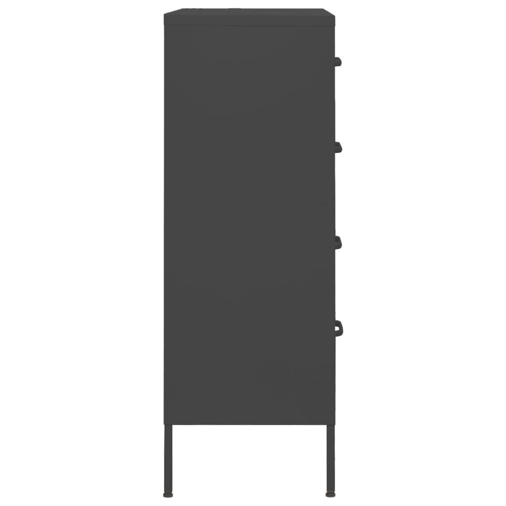 vidaXL Comodă cu sertare, antracit, 80x35x101,5 cm, oțel vidaXL Comodă cu sertare, antracit, 80x35x101,5 cm, oțel