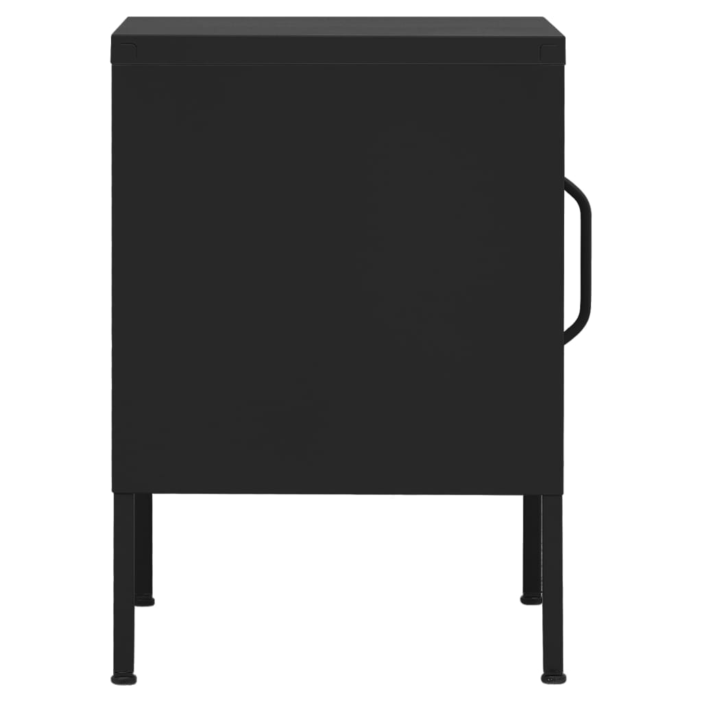 vidaXL Noptieră, negru, 35x35x51 cm oțel vidaXL Noptieră, negru, 35x35x51 cm oțel