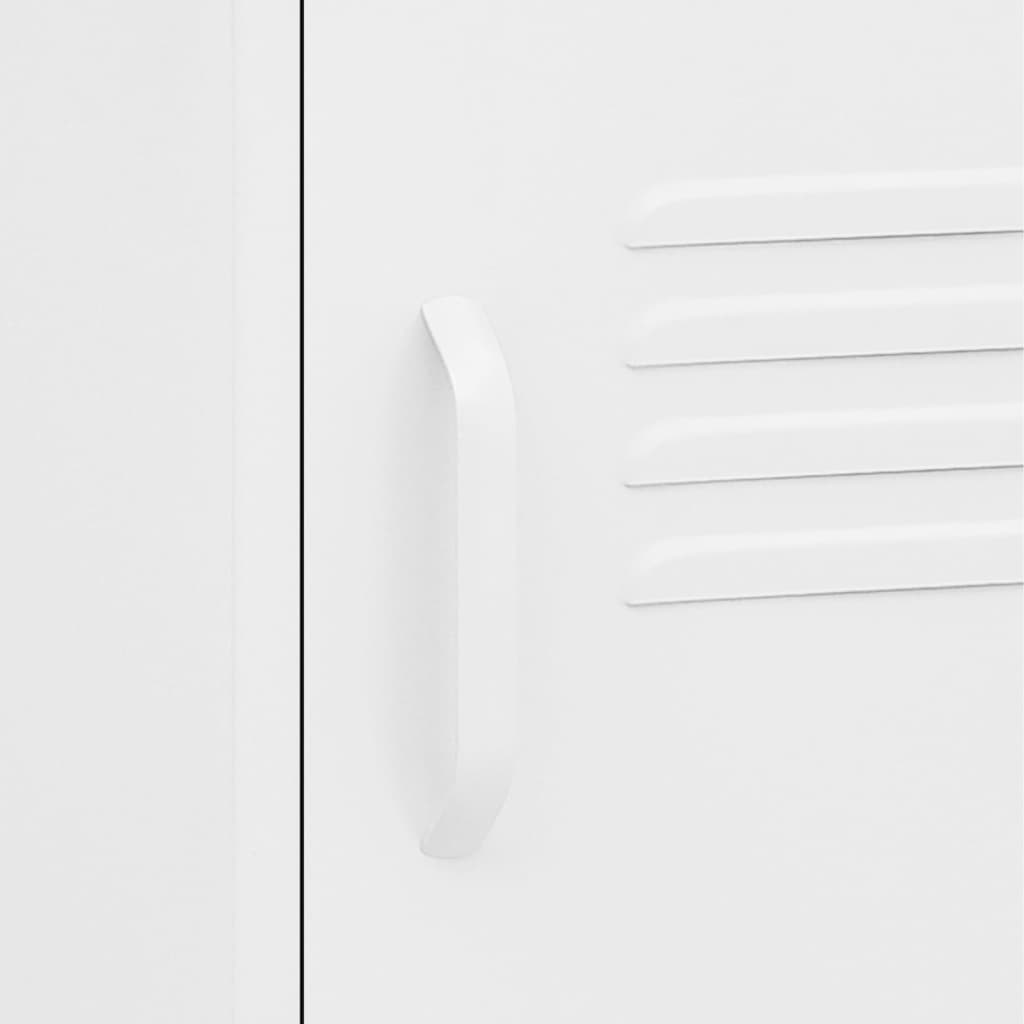 vidaXL Noptieră, alb, 35x35x51 cm, oțel