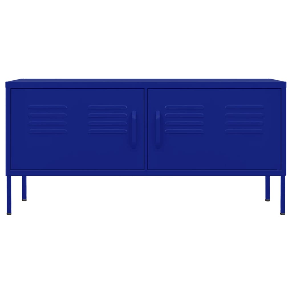 vidaXL Comodă TV, bleumarin, 105x35x50 cm, oțel vidaXL Comodă TV, bleumarin, 105x35x50 cm, oțel